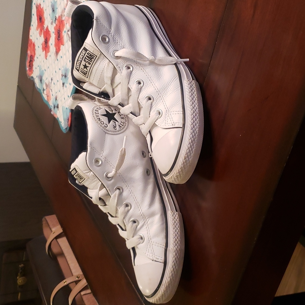 Converse Leather High Top Slip Ons